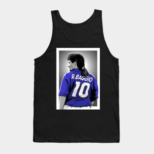 Roberto Baggio - Italy Azzurri Football Artwork Tank Top